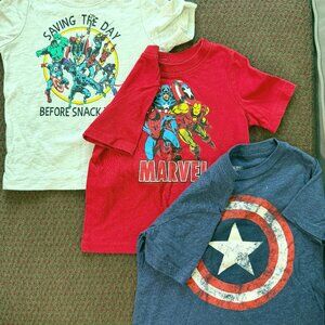 Marvel Toddler T Shirt Bundle 2T Boys Avengers Captain America Lot